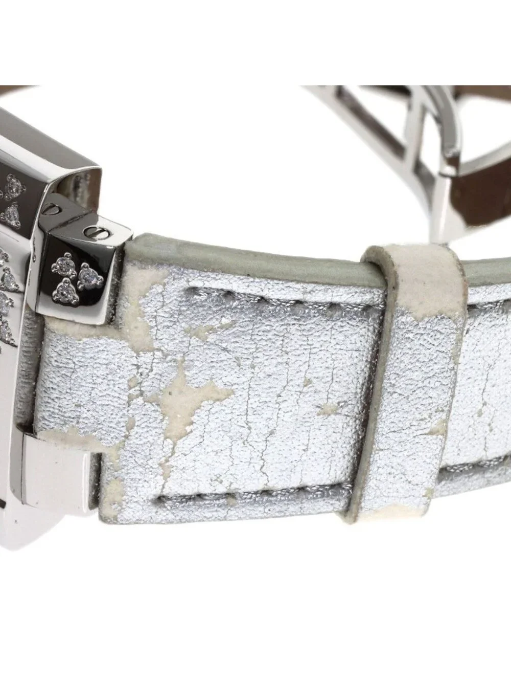 Dior Riverspark Ring Diamond Watch SS Leather